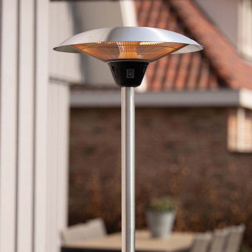 Beweegt niet terugvallen teller Staande elektrische Patio heater huren - Bos Verhuur