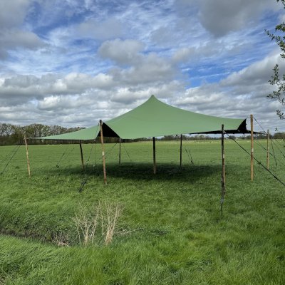 Stretchtent Forest Green 7,5x10 meter